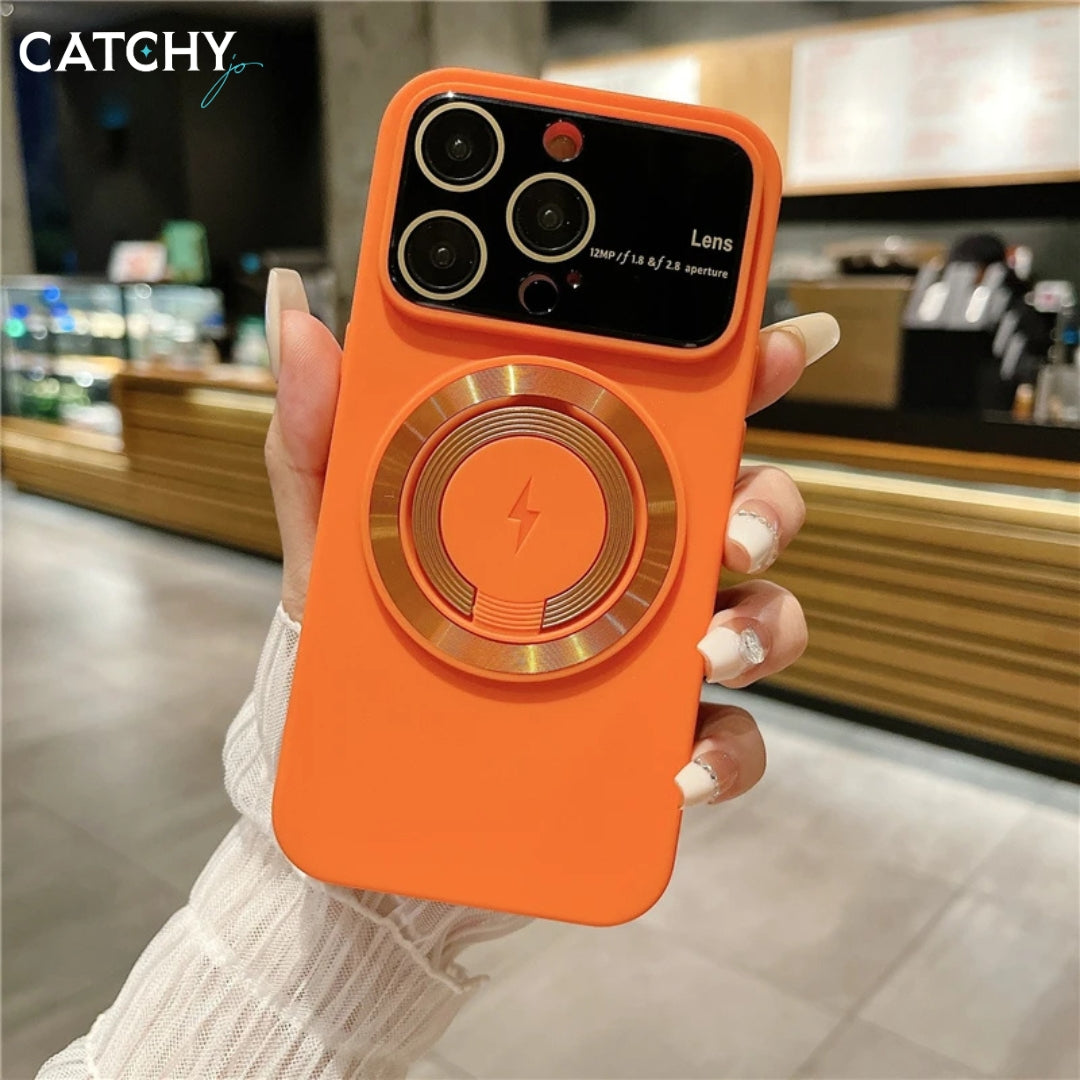 Big Camera Magnetic Metal Ring iPhone Case