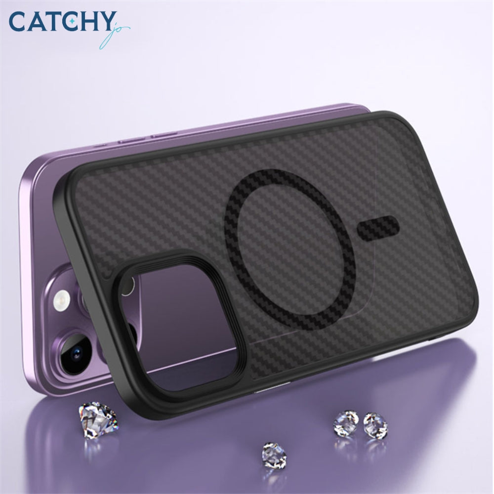 iPhone Translucent Carbon Fiber MagSafe Case