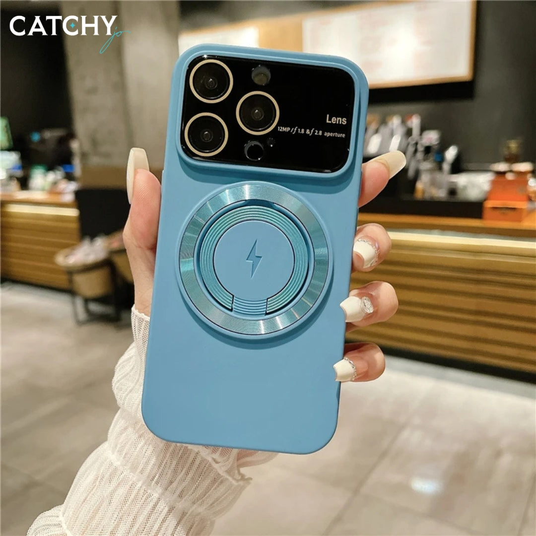 Big Camera Magnetic Metal Ring iPhone Case