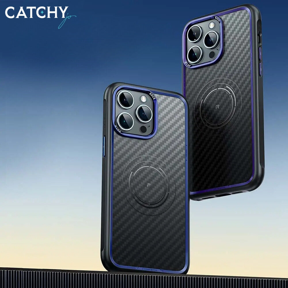 ROCK iPhone Carbon Fiber Protective Case Wireless Charging