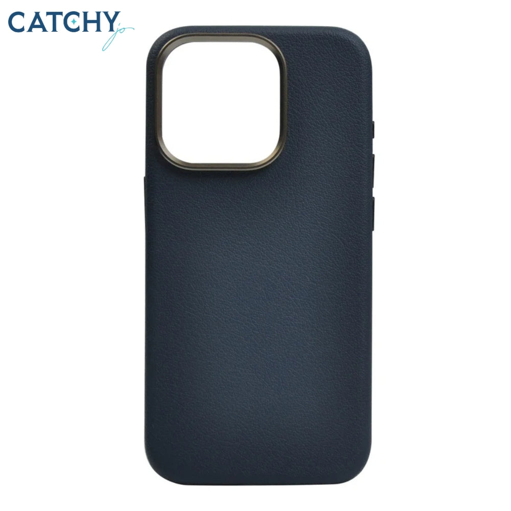 iPhone Luxury Leather Case With Metal Camera Frame