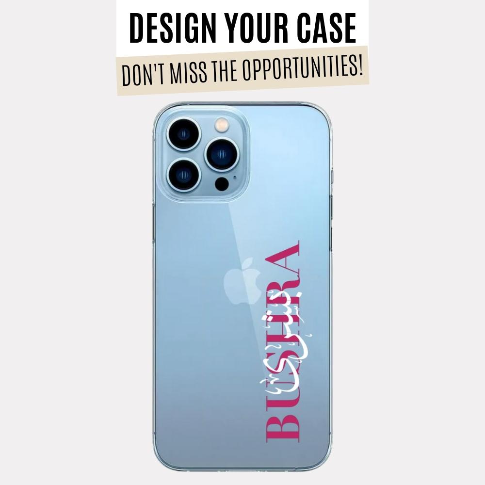 Clear Bushra Case With Name (Design)