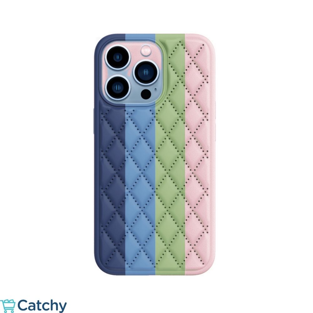 iPhone Rhombus Rainbow Silicone Case