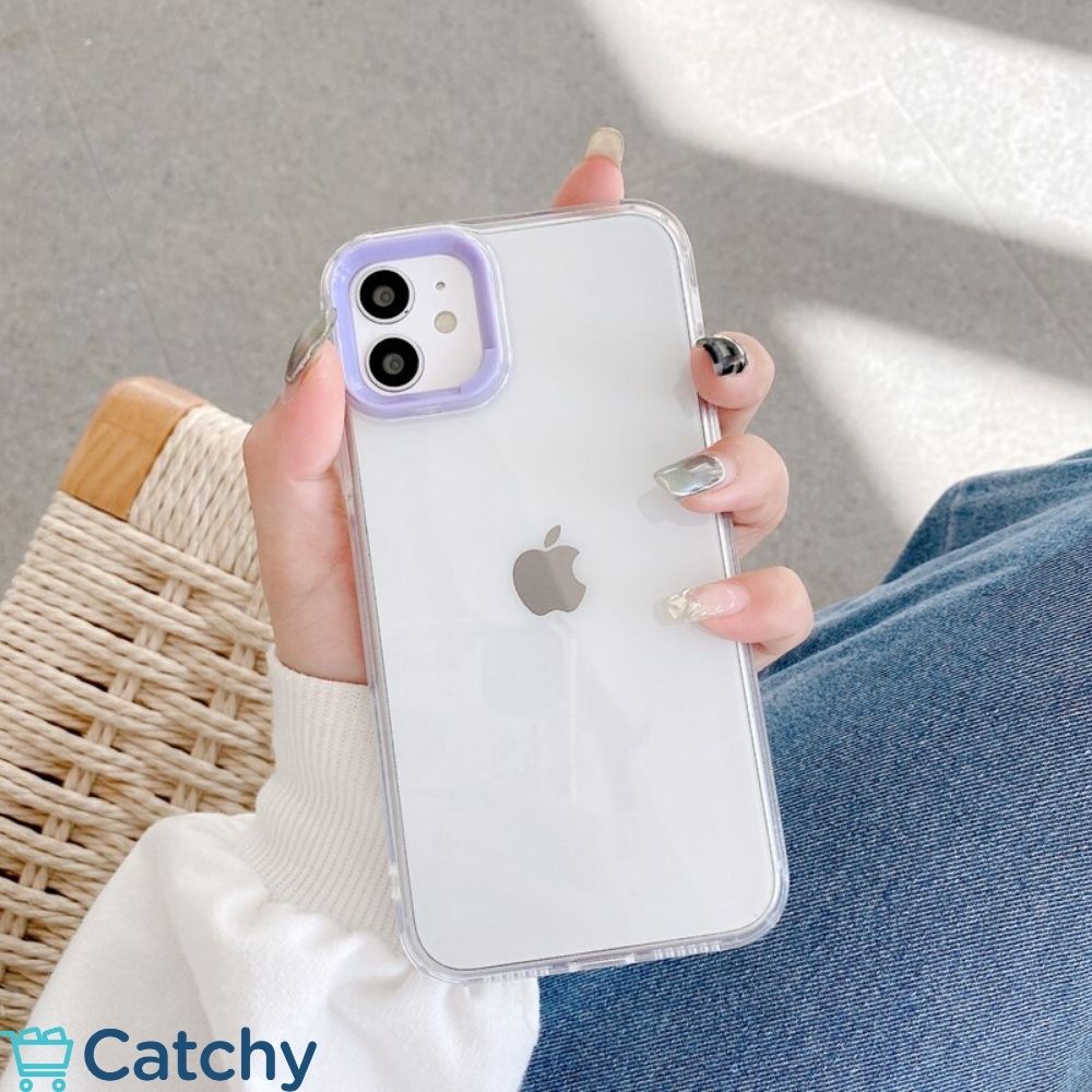 iPhone Clear Case With Colorful Camera Frame