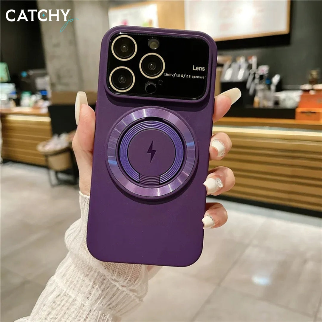 Big Camera Magnetic Metal Ring iPhone Case