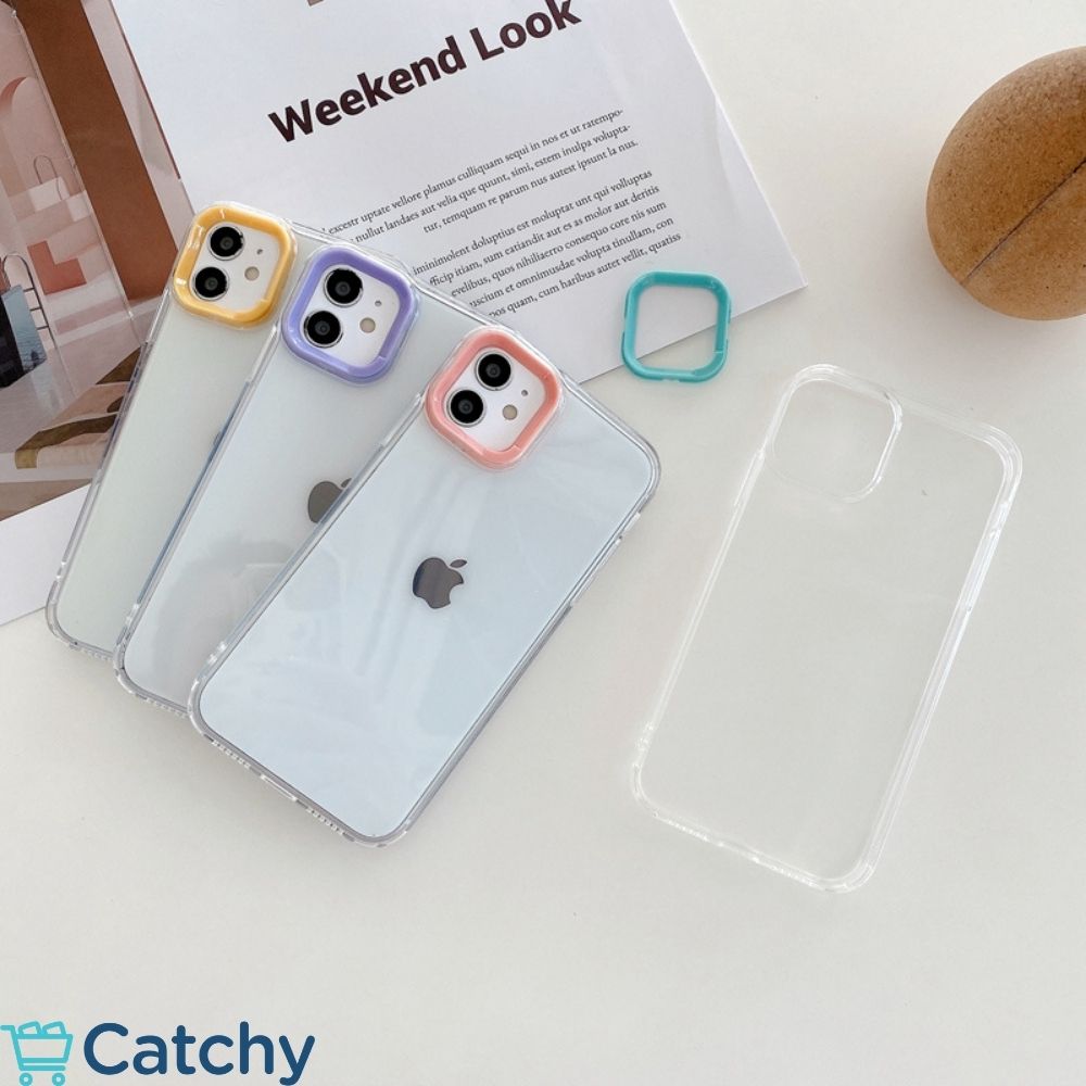 iPhone Clear Case With Colorful Camera Frame