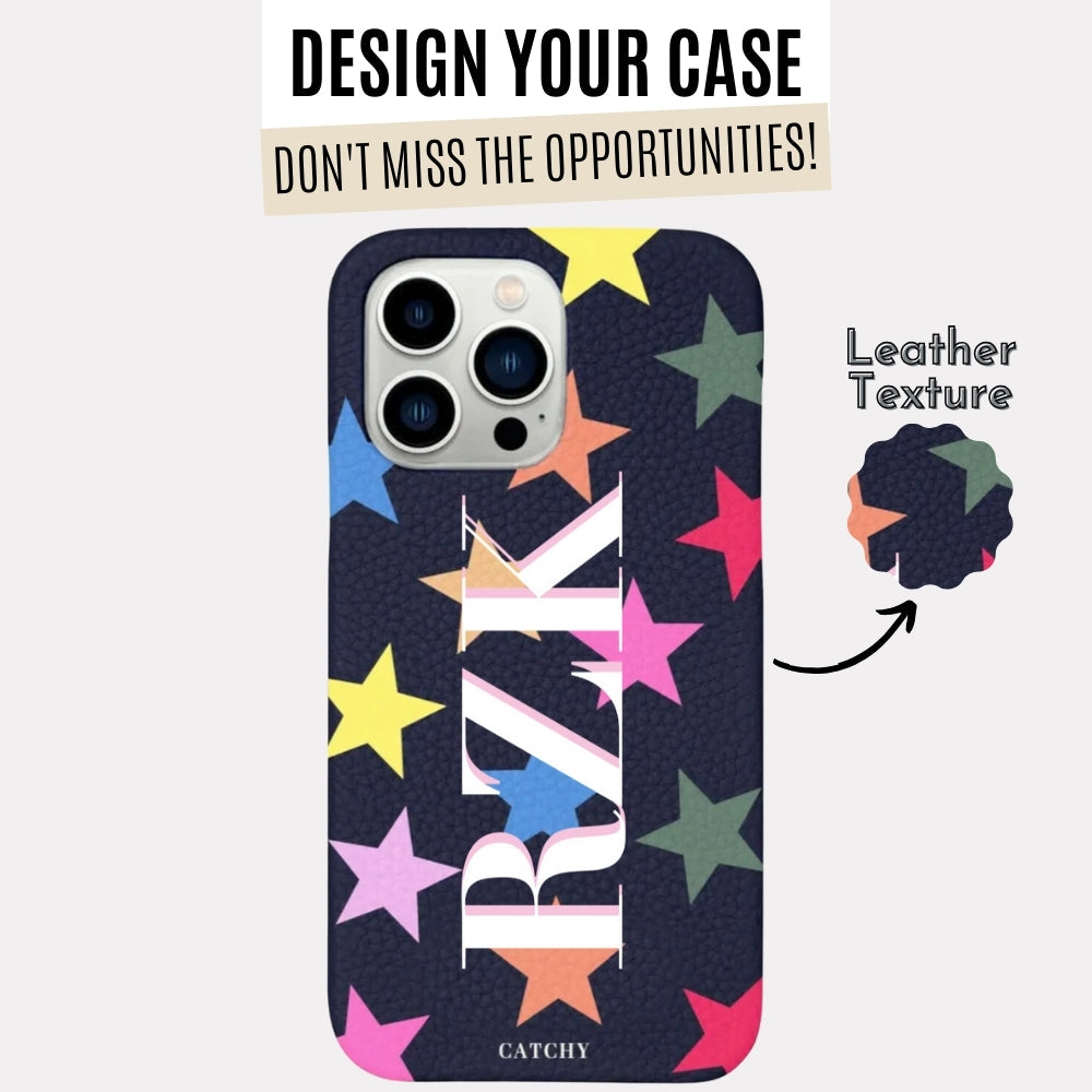 iPhone Leather RZK Stars Case (Design)