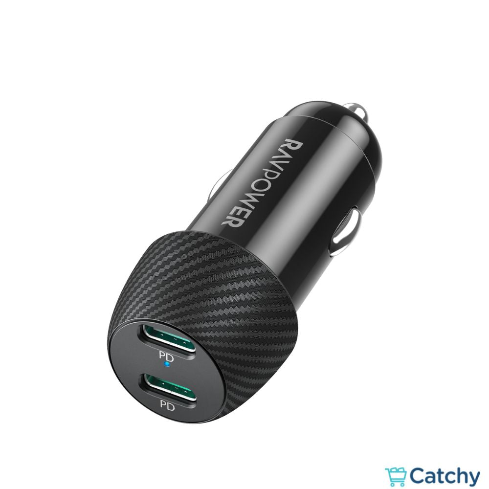 RAVPOWER Car Charger 50W 2 PD Ports